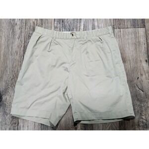 Polo Golf Ralph Lauren Classic Mens Shorts 34 Beige Khaki Pleated Front Flaw